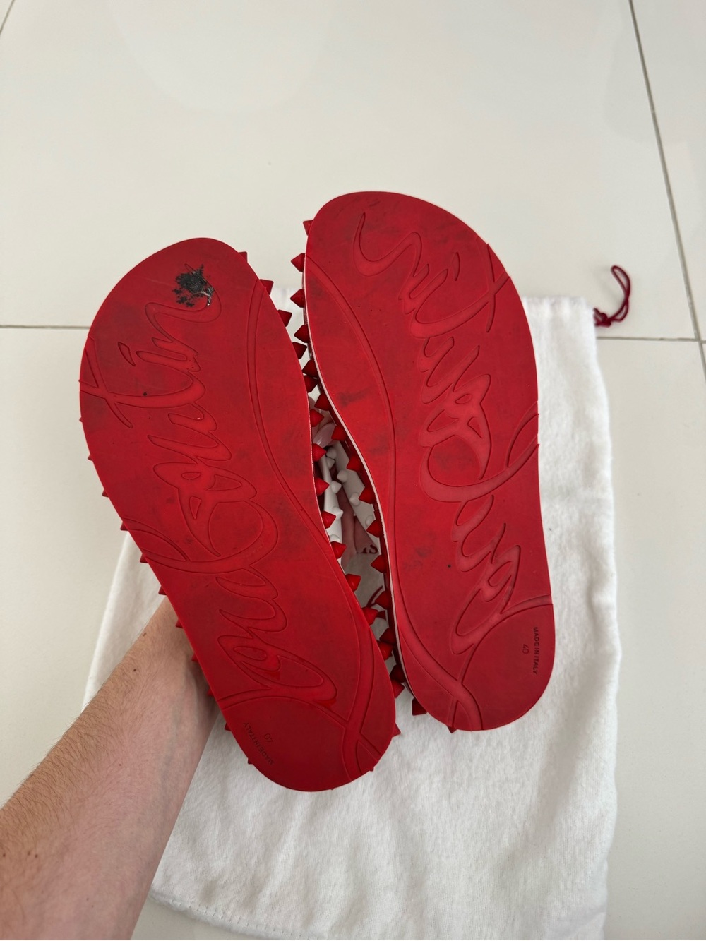 Christian Louboutin Rubber Flip Flops - Picture 5 of 5